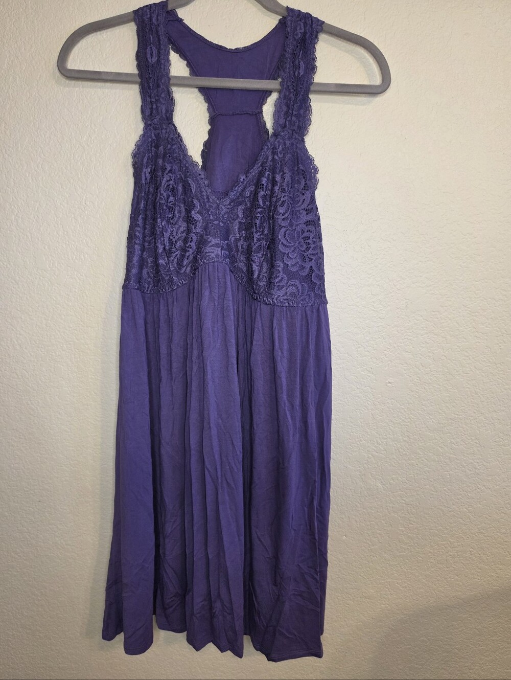 Torrid Sleep Purple Lace-Detail Racerback Babydoll Nightgown Size 2